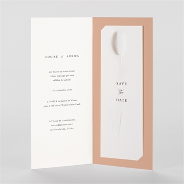 Faire-part mariage bel éclat - Intérieur du faire-part