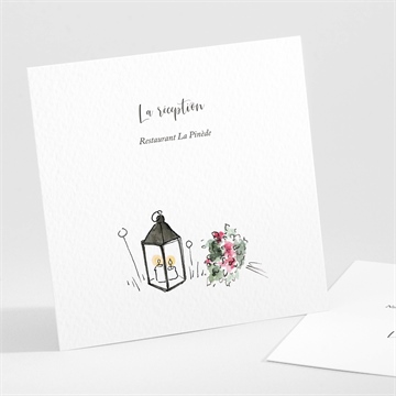 Carton d'invitation mariage jolie devinette