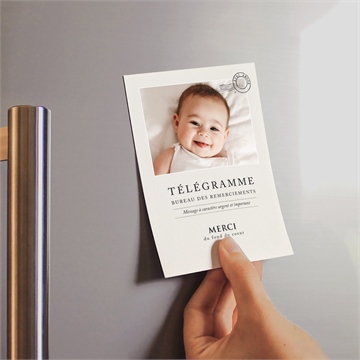 Remerciement naissance télégramme picto - Mise en situation