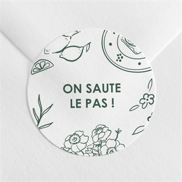Sticker mariage pas le choix plié