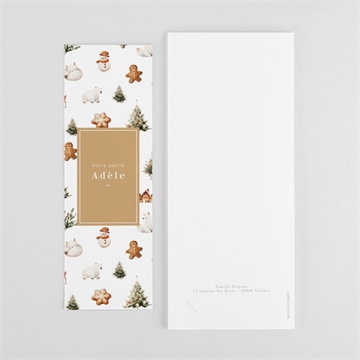 Faire-part naissance noël - Dos du faire-part