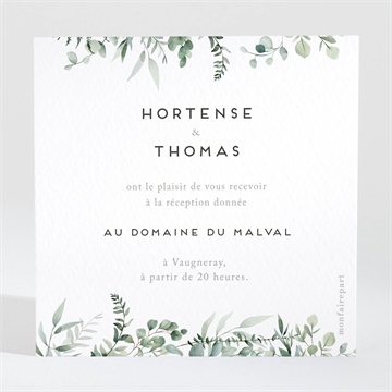 Carton d'invitation mariage amour elegant
