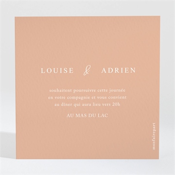 Carton d'invitation mariage bel éclat