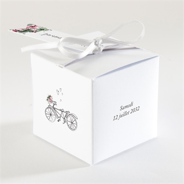 Boîte de dragées mariage jolie devinette - Dos de la boîte