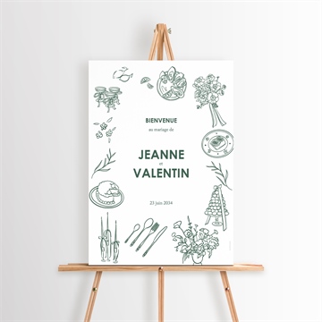 Panneau bienvenue pas le choix plié