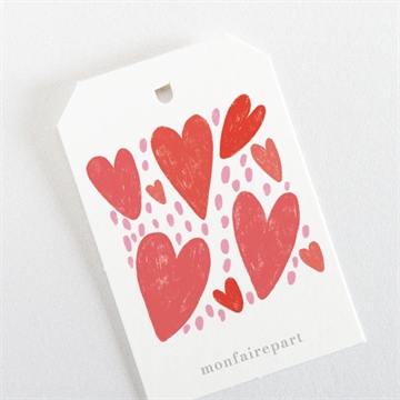 Etiquette mariage coeurs - Dos de l'étiquette