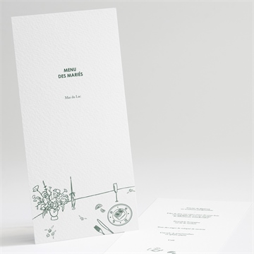 Menu mariage pas le choix plié