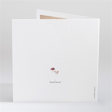 Faire-part naissance forêt d'automne - Dos du faire-part