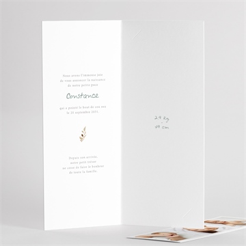 Faire-part naissance petit carrousel photomaton - Détail du faire-part