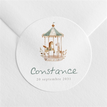Sticker naissance petit carrousel