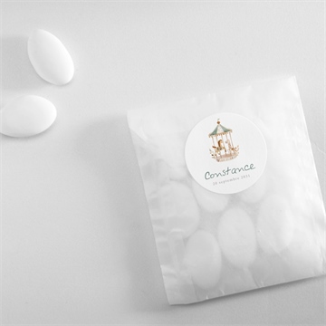 Sticker naissance petit carrousel - Mise en situation