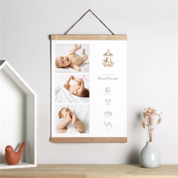 Affiche naissance petit carrousel - Mise en situation