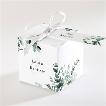Boîte de dragées mariage végétal