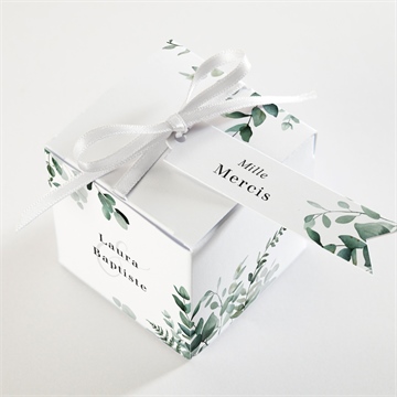 Boîte de dragées mariage végétal - Dessus de la boîte