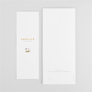 Faire-part naissance savane photomaton - Dos du faire-part