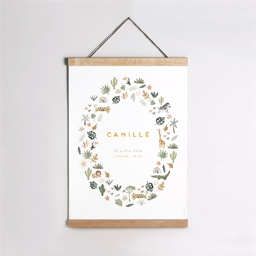 Affiche naissance savane