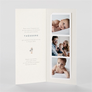 Faire-part naissance animaux marins - Intérieur du faire-part