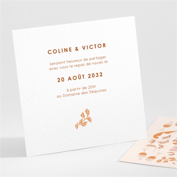 Carton d'invitation mariage hippie
