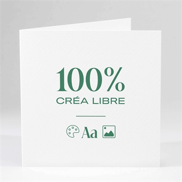 Carte pliée - carré