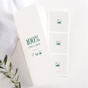 Faire-part de baptême invitation photomaton à créer