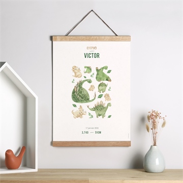 Affiche naissance dinosaure - Mise en situation