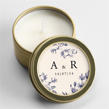 Bougie mariage exotique or