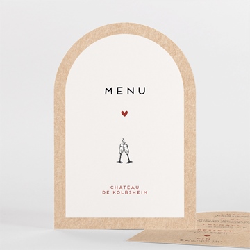 Menu mariage champagne