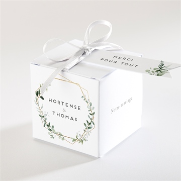 Boîte de dragées mariage amour elegant