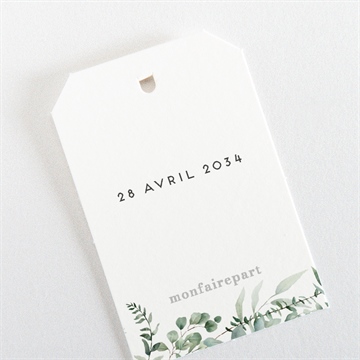 Etiquette mariage amour elegant - Dos de l'étiquette
