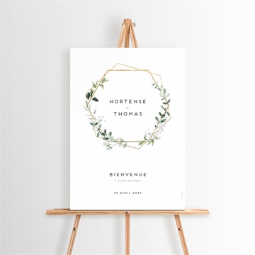 Panneau bienvenue amour elegant