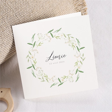 Faire-part naissance marguerite