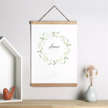 Affiche naissance marguerite - Mise en situation