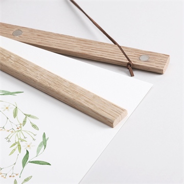 Affiche naissance marguerite - Détail des supports en bois