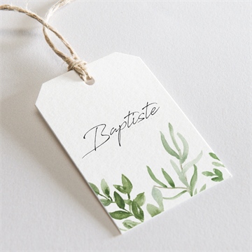 Marque-place mariage nature chic étiquette