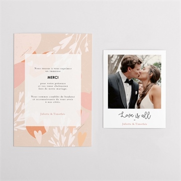 Remerciement mariage love is all - Vue d'ensemble