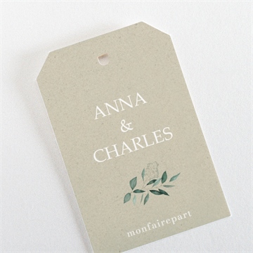 Marque-place mariage intimité étiquette - Dos de l'étiquette