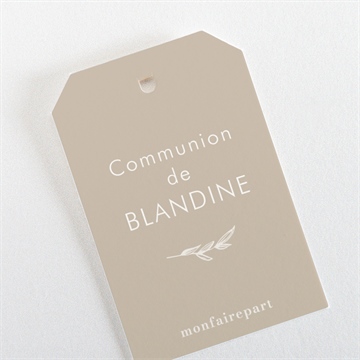 Marque-place communion le sacrement étiquette - Dos du marque-place