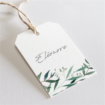 Marque-place communion touche champêtre étiquette