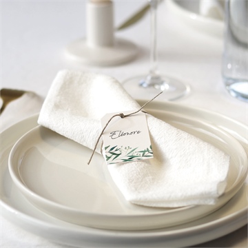 Marque-place communion touche champêtre étiquette - Mise en situation