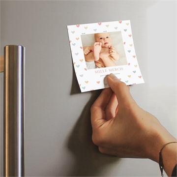 Remerciement naissance petits cœurs - Mise en situation