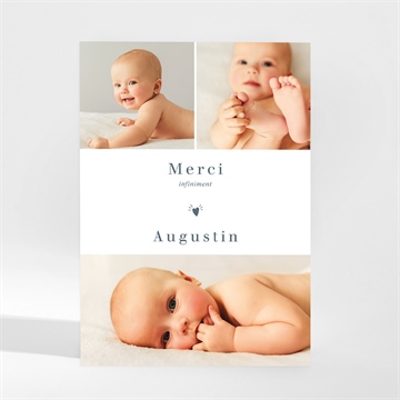 Remerciement naissance multi photo