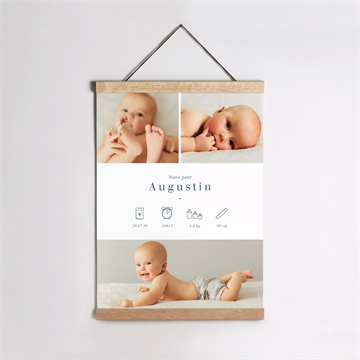 Affiche naissance multi photo