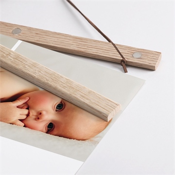 Affiche naissance multi photo - Détail des supports en bois