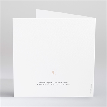 Faire-part naissance jolis cœurs - Dos du faire-part