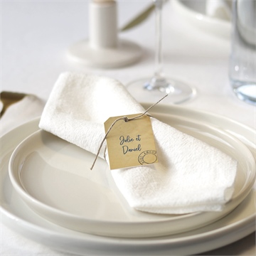 Rond de serviette mariage notre télégramme accordéon