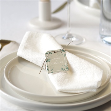 Rond de serviette mariage intimité ensemencé