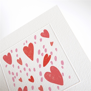 Faire-part naissance cœurs d'amour gaufrage - Détail du faire-part