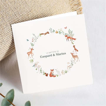 Carte pliée - carré