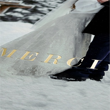 Remerciement mariage allez viens ! - Marquage à chaud OR