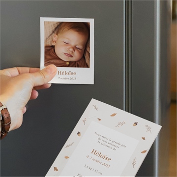 Faire-part naissance automne duo - Mise en situation